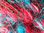 Wispy Twist Red & Blue Hand Spun Art Yarn