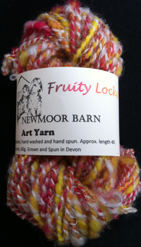 Fruity Locks Hand spun Art Yarn