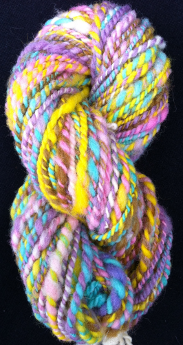 Ryeland Hand Spun Yarn Purple Mix
