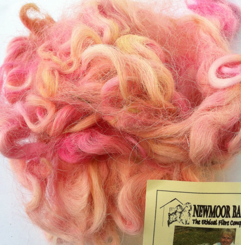 Teeswater Loose Fleece in Toffee Gold for Spinning and Crafts 50g 