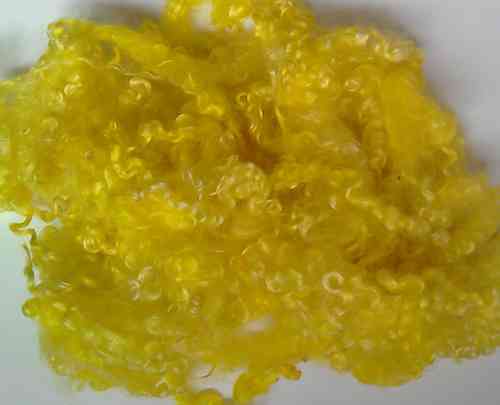 Wensleydale Loose Fleece in Bright Yellow  for Spinning and Crafts 50g 