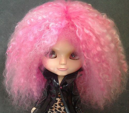 Mohair Pink Flash Doll Wig