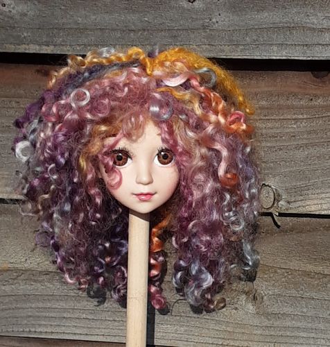 10 inch disco mix Teeswater  doll wig