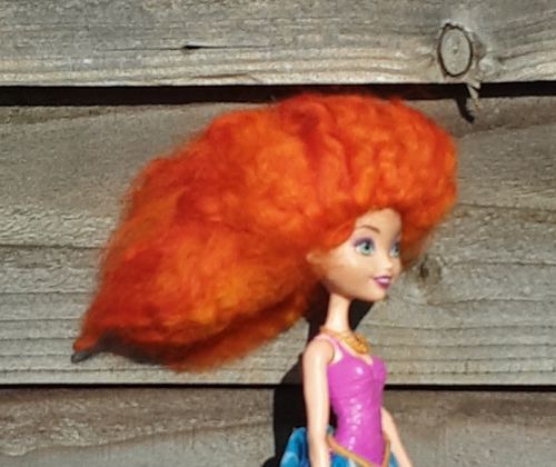 5 inch orange dash dartmoor fleece doll wig