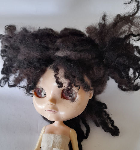 Doll Wig in Dark Brown Teeswater locks