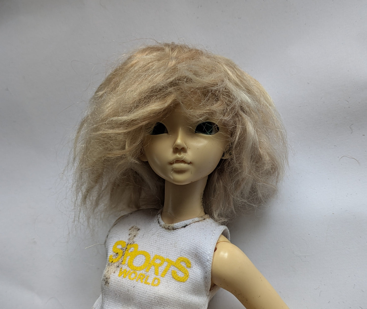 Light Blonde Suri Alpaca Rough Cut Doll Wig