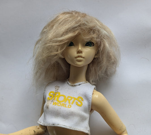 Light Blonde Suri Alpaca Rough Cut Doll Wig
