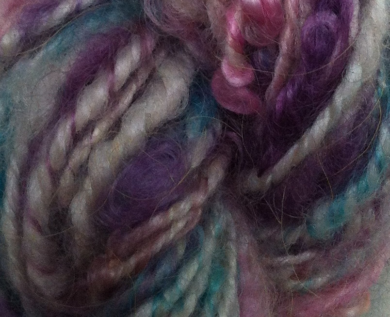 Wensleydale Purples Hand spun yarn