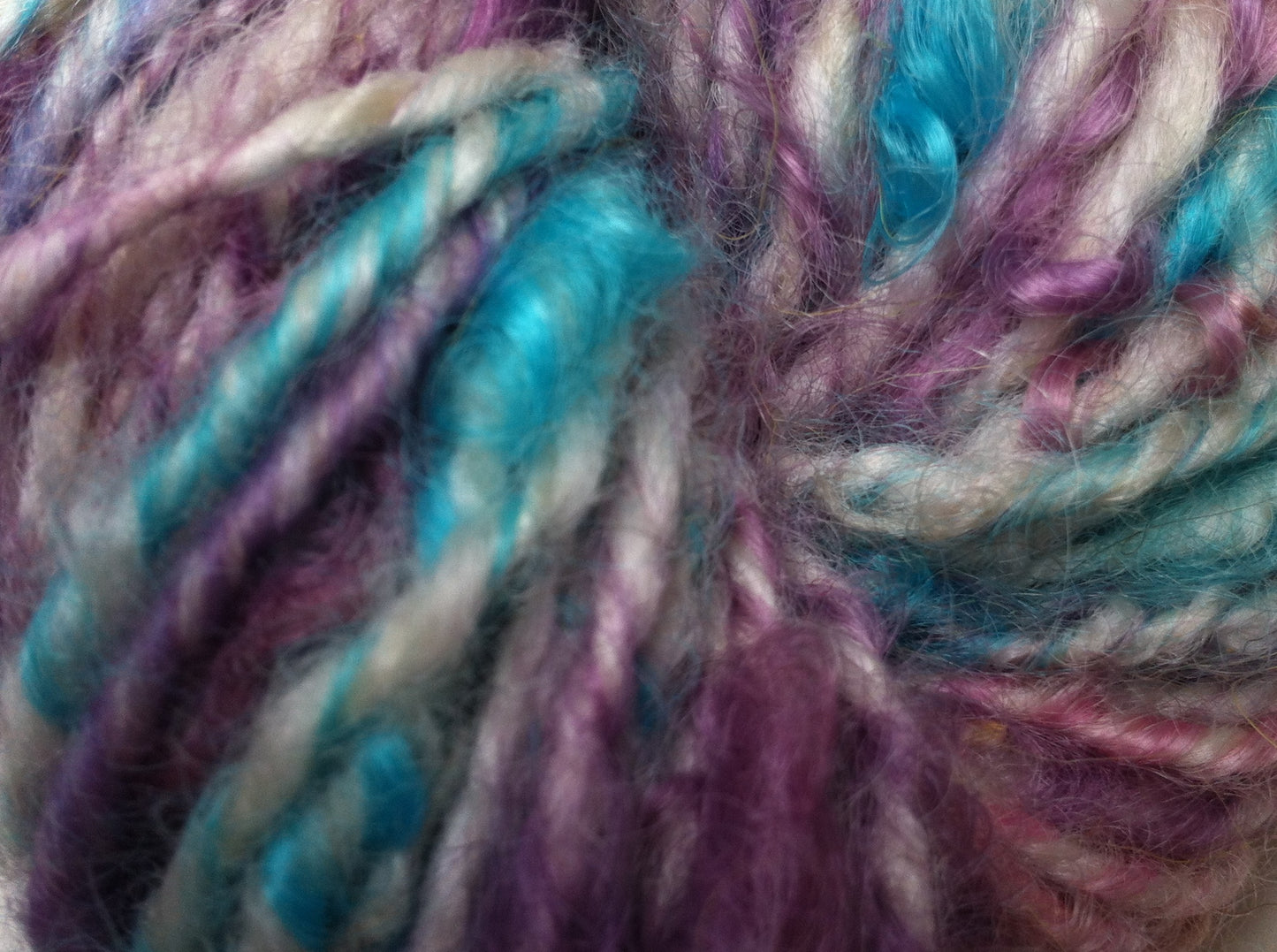 Wensleydale Purples Hand spun yarn