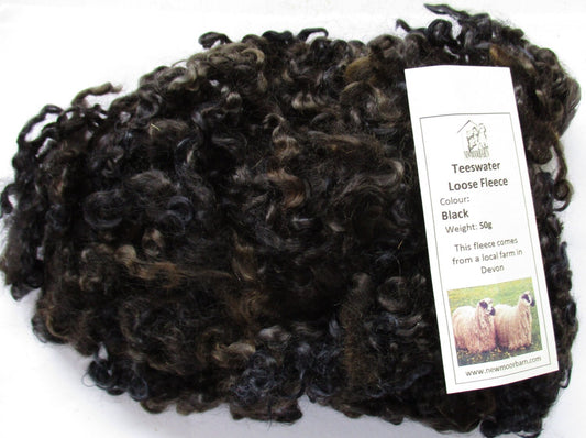 Teeswater Loose Fibre in Black