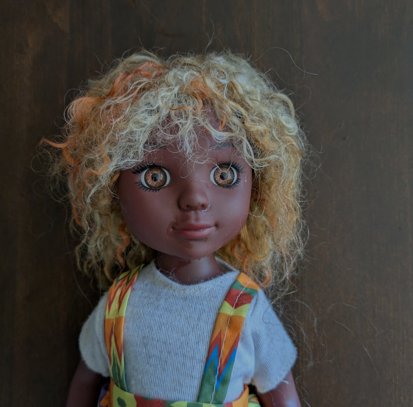 Brushed Teeswater short Auburn Blonde Doll wig