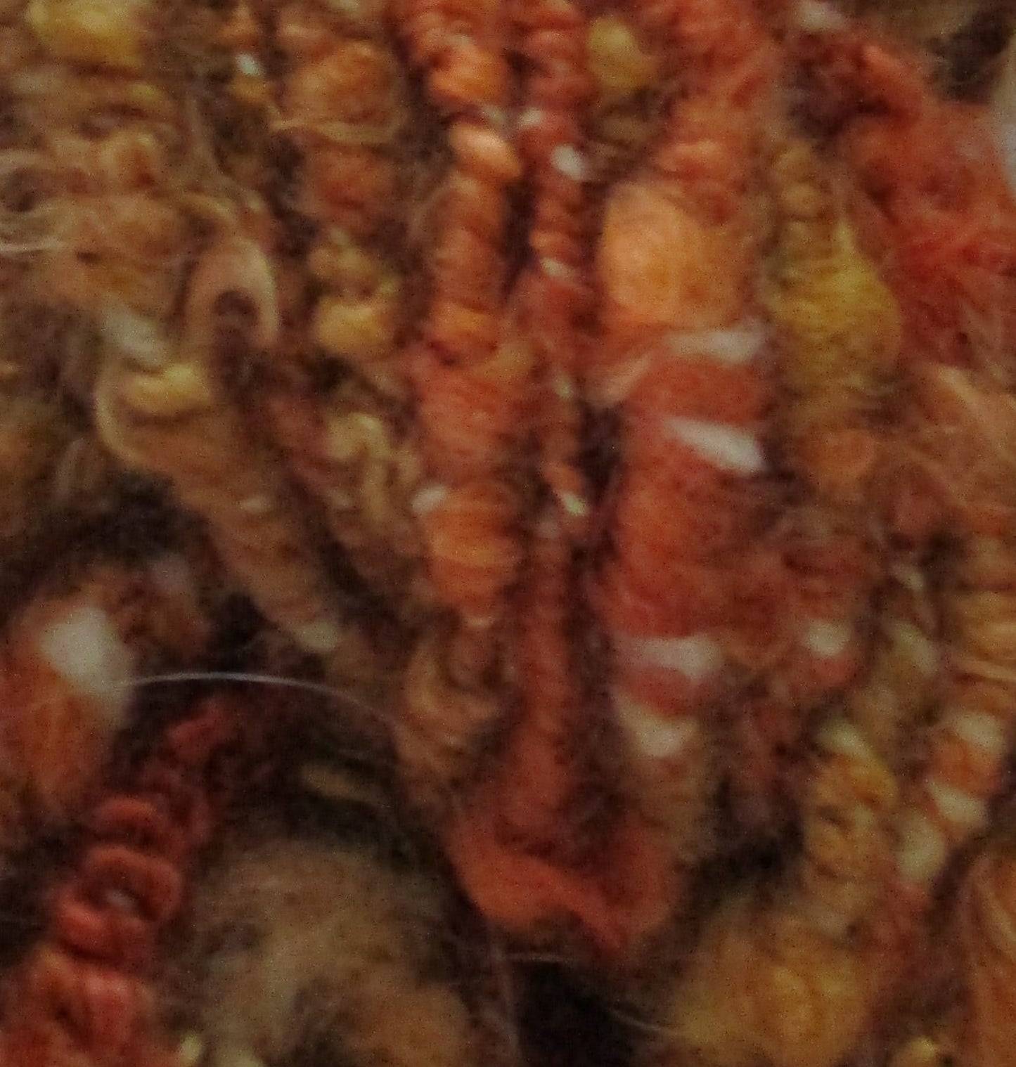 Coiled Wensleydale Doll hair yarn in Toffee Gold
