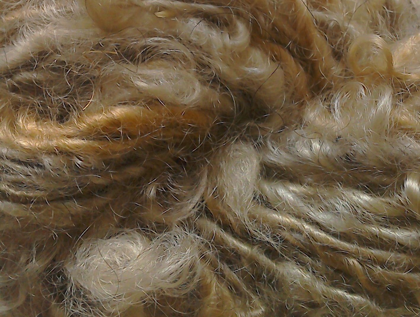 Blondes Single ply hand spun Mohair yarn