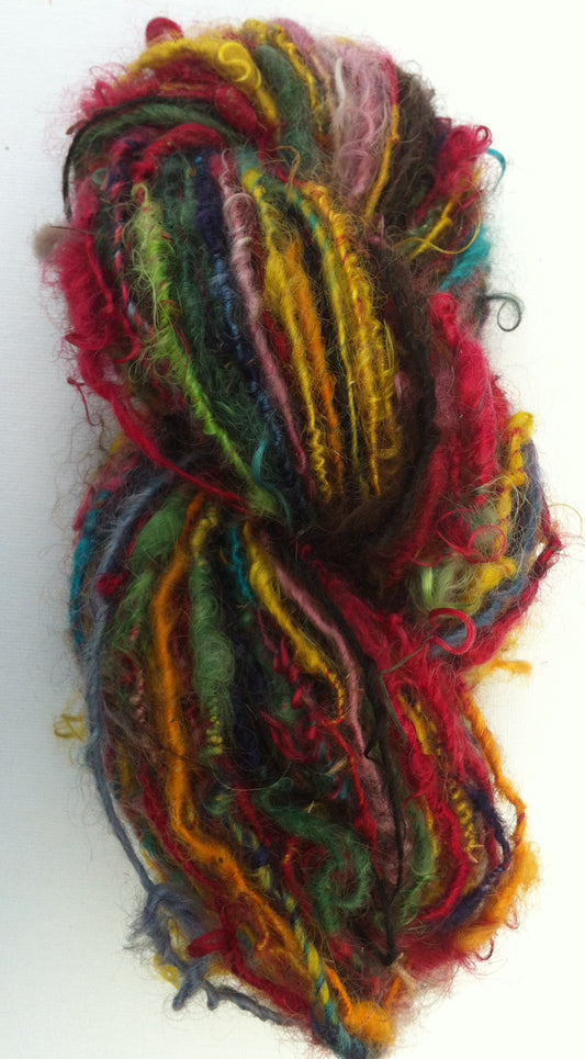 Bright's Single ply hand spun Mohair yarn