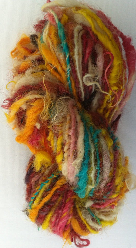 Brights Wensleydale Single Ply hand spun yarn