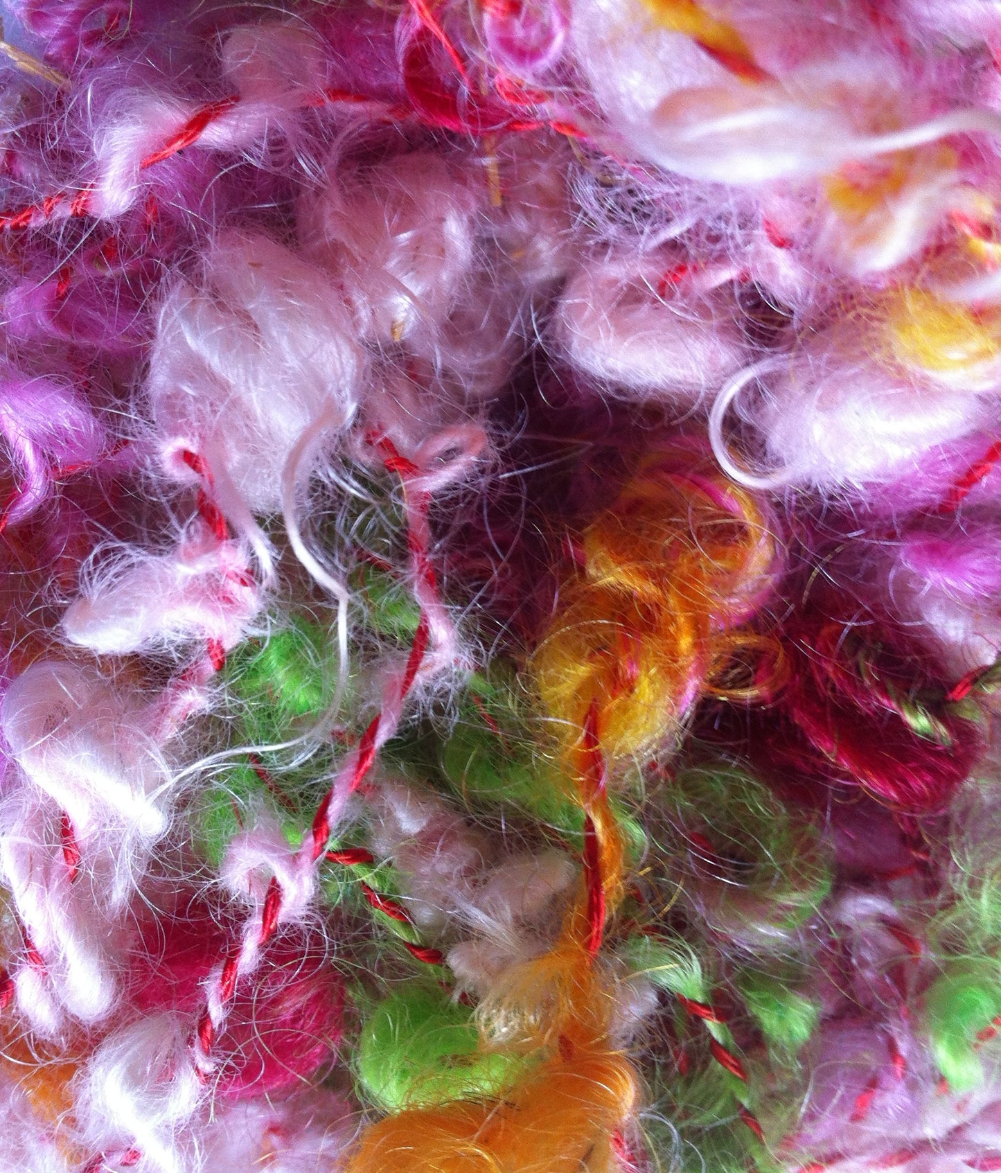 Looped Bright's Mohair doll hair yarn