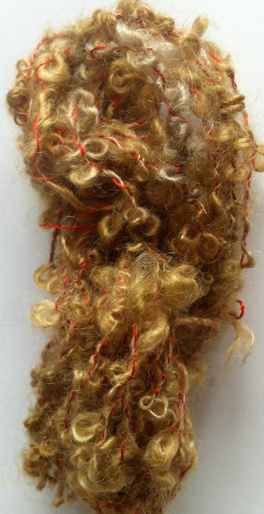 Looped Brown's Mohair doll hair yarn