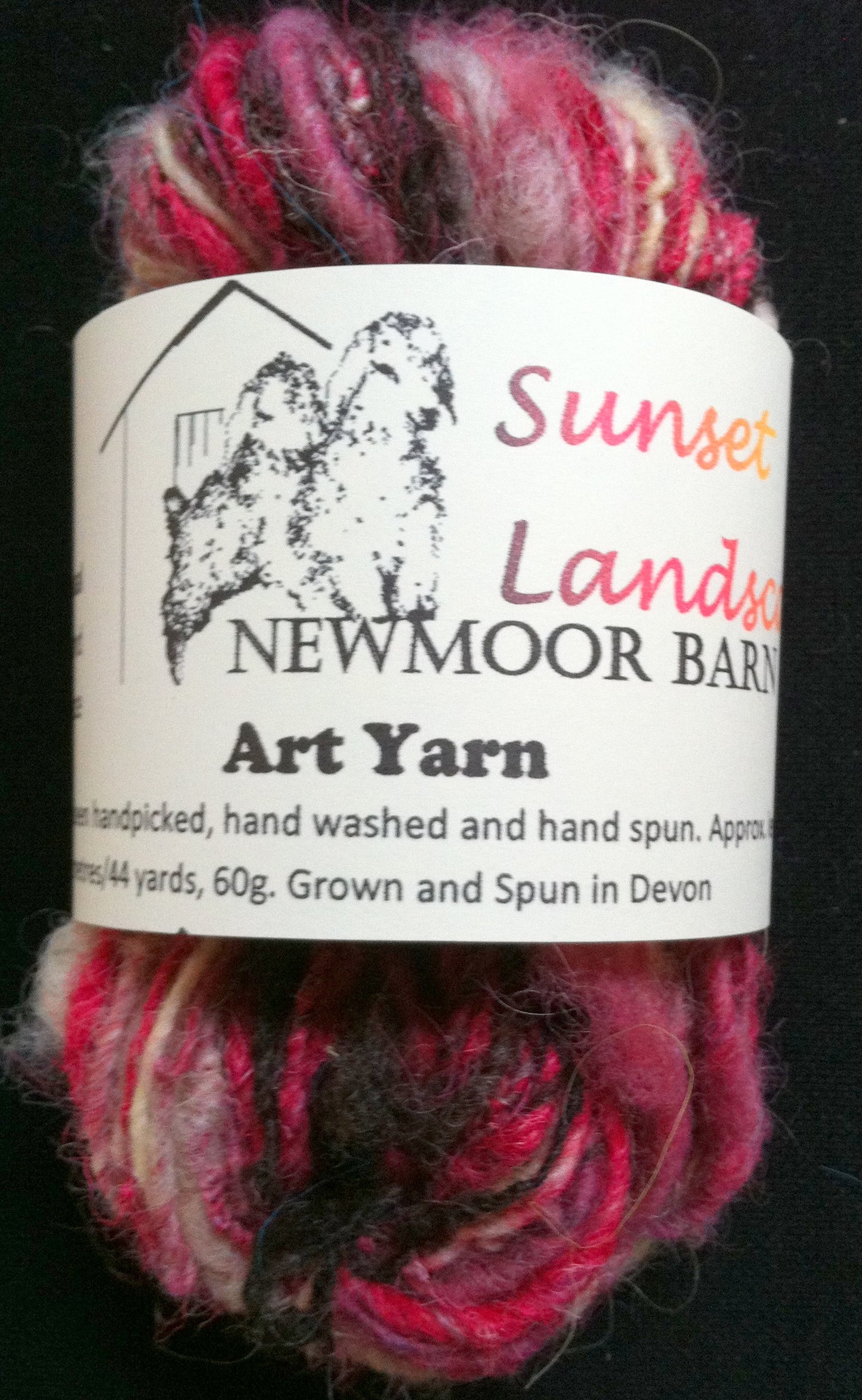 Sunset Landscape Hand spun yarn