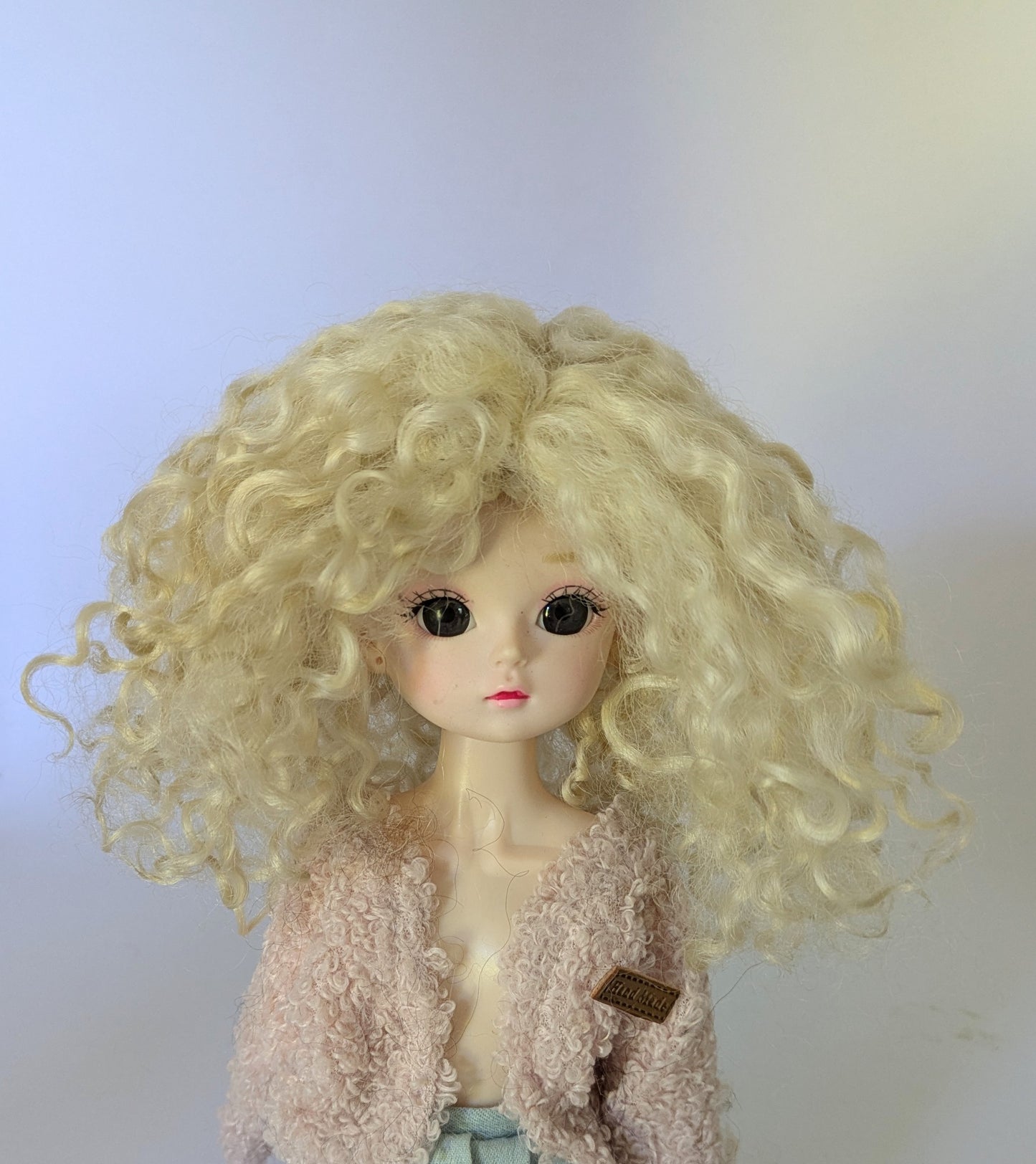 Teeswater Light Blonde Mid Length Doll Wig