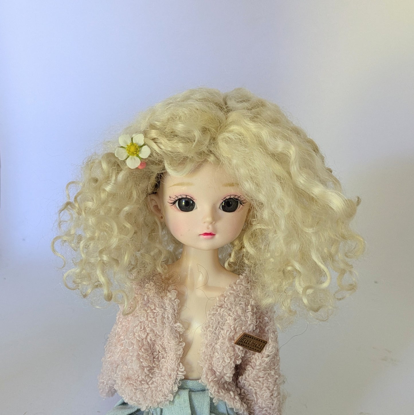 Teeswater Light Blonde Mid Length Doll Wig