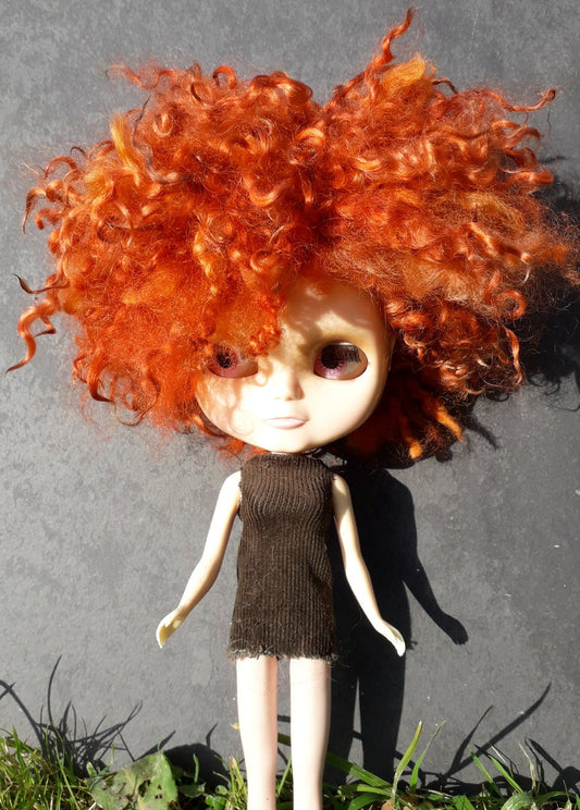 Teeswater Burnt Orange Short Doll Wig