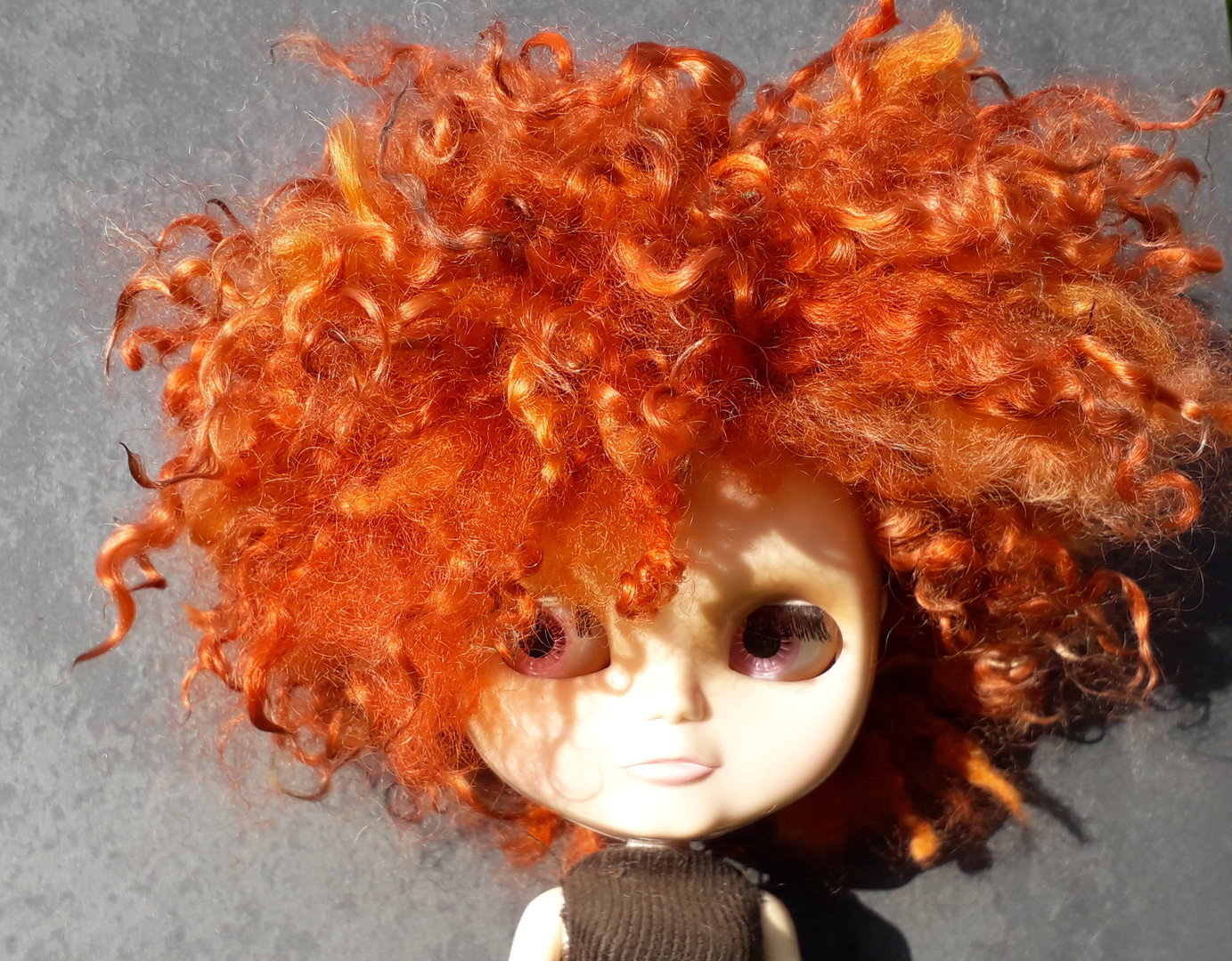 Teeswater Burnt Orange Short Doll Wig