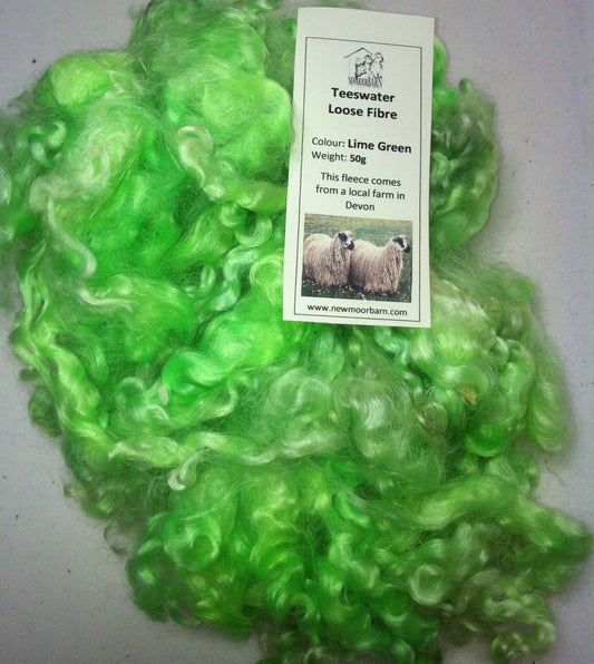 Teeswater Loose Fibre in Lime