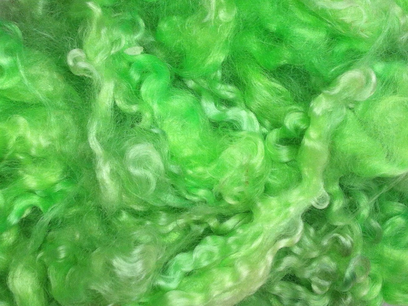 Teeswater Loose Fibre in Lime