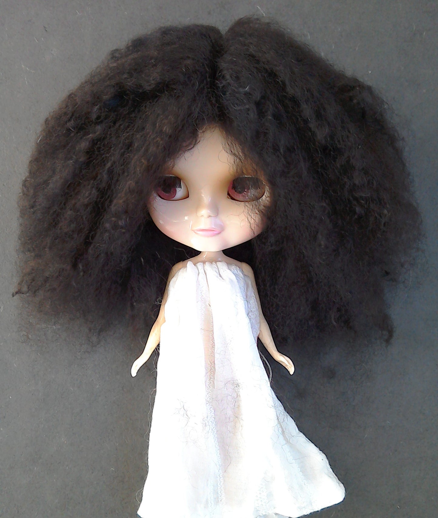Mohair Doll Wig in Black