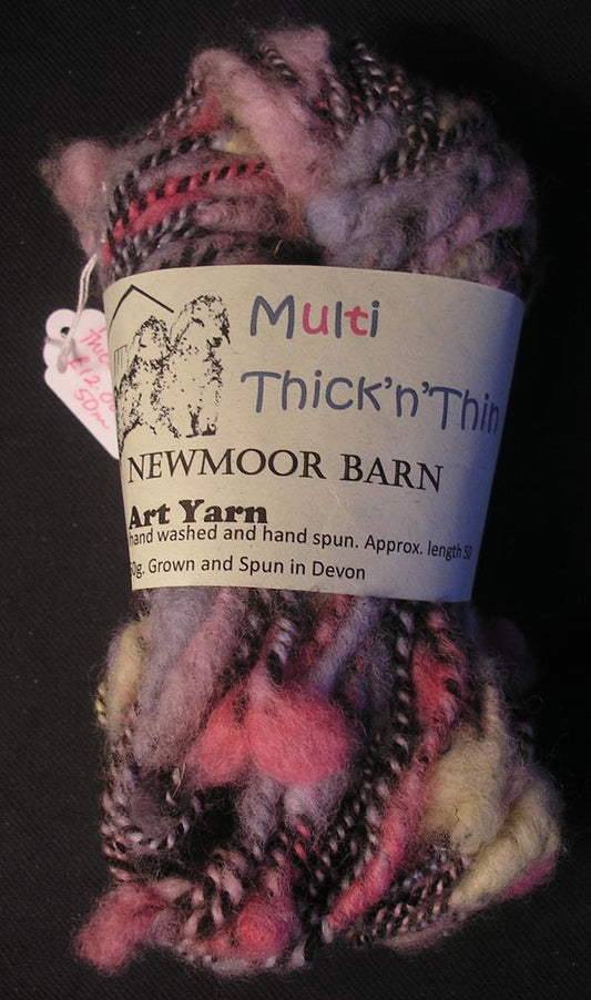 Multi Thick n thin Hand spun yarn