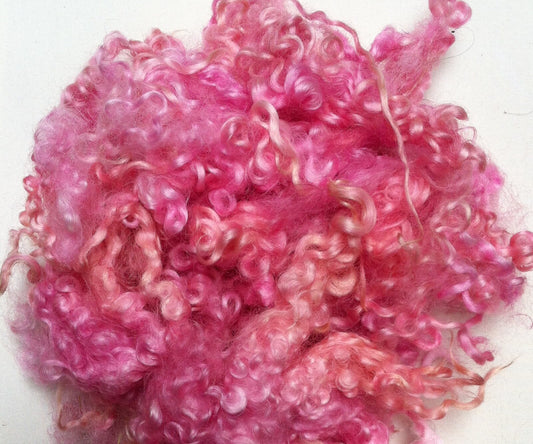 Teeswater Loose Fibre in Pink