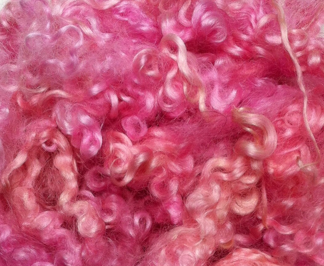 Teeswater Loose Fibre in Pink