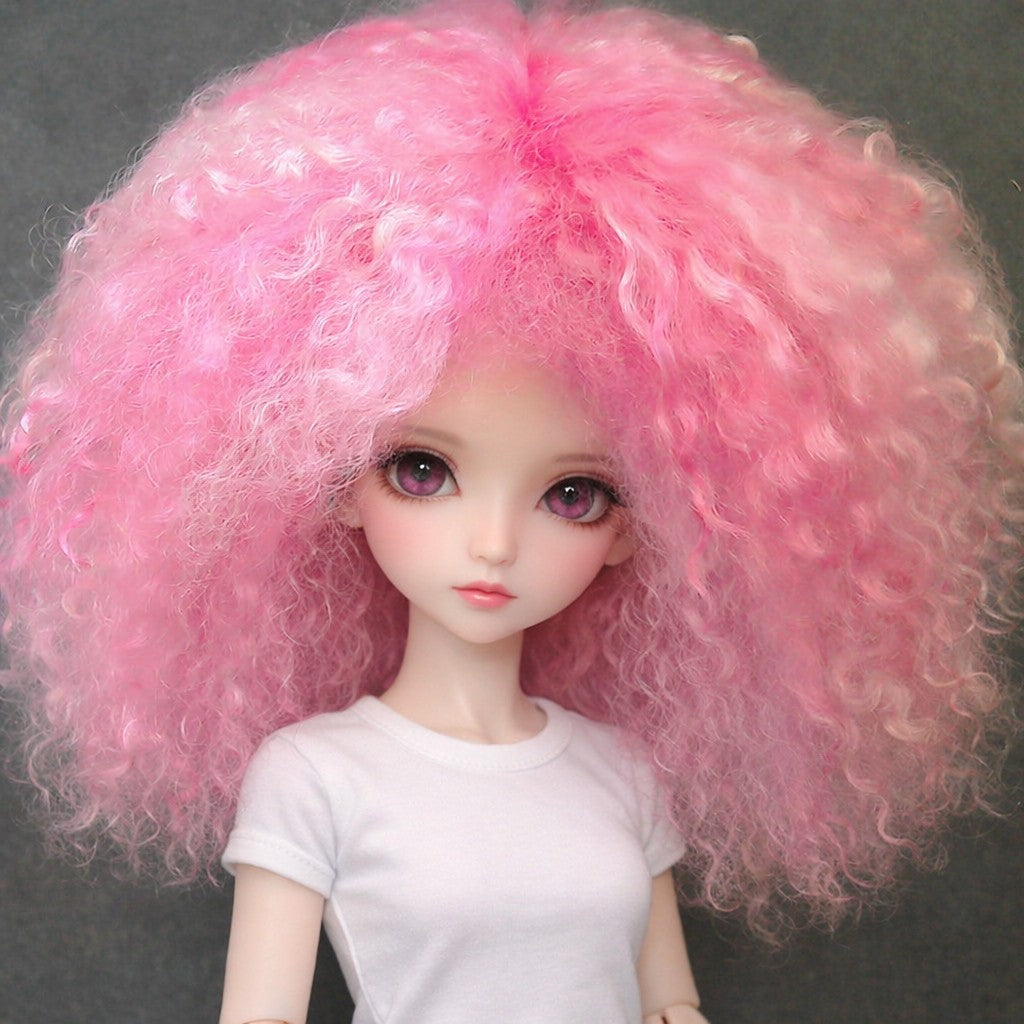 Mohair Pink Flash Doll Wig