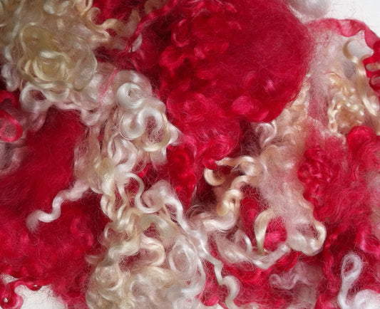 Teeswater Loose Fibre in Strawberries and Cream