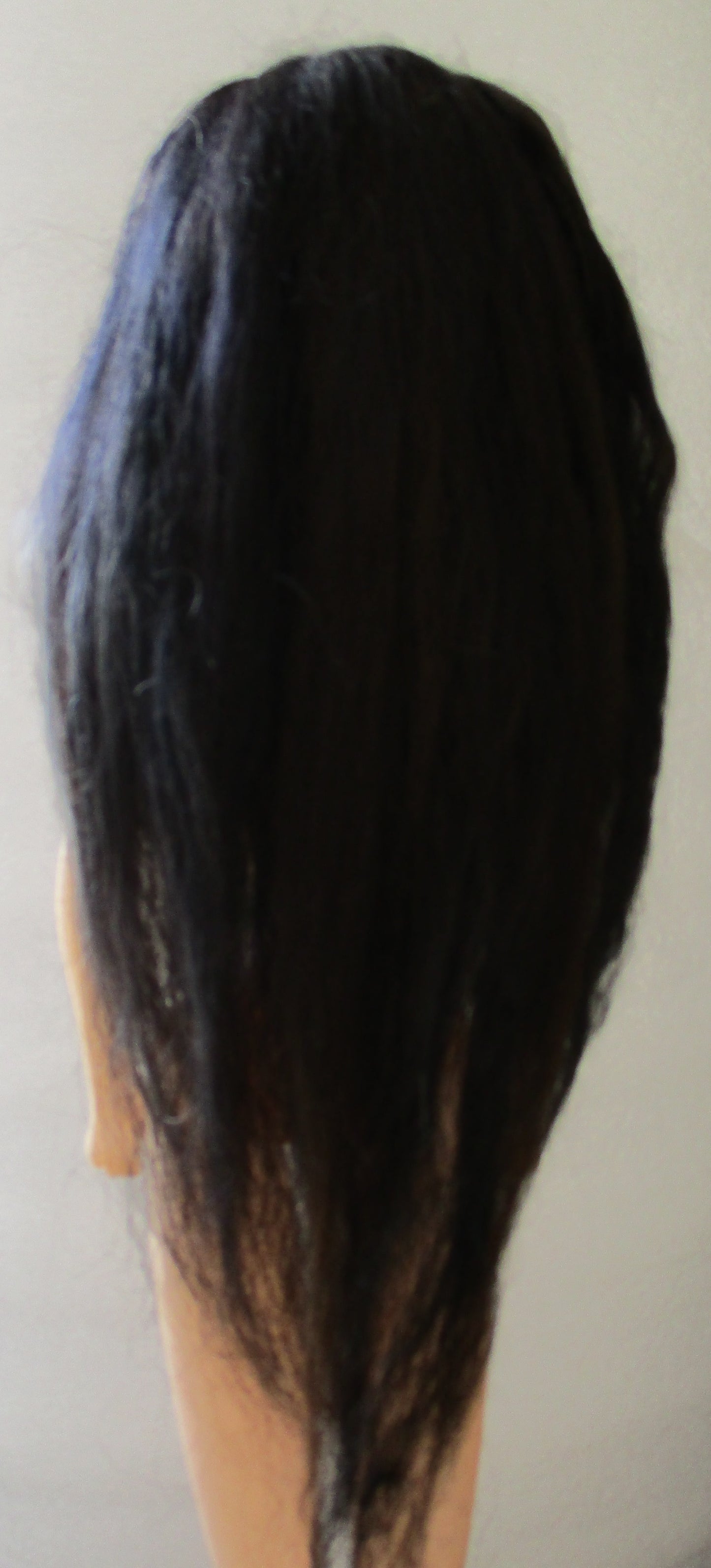 Black Suri Alpaca Doll Wig