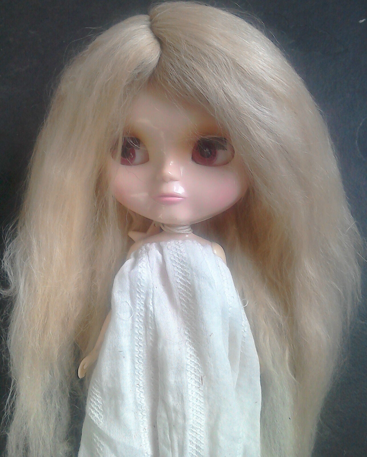 Light Blonde Suri Alpaca Doll Wig