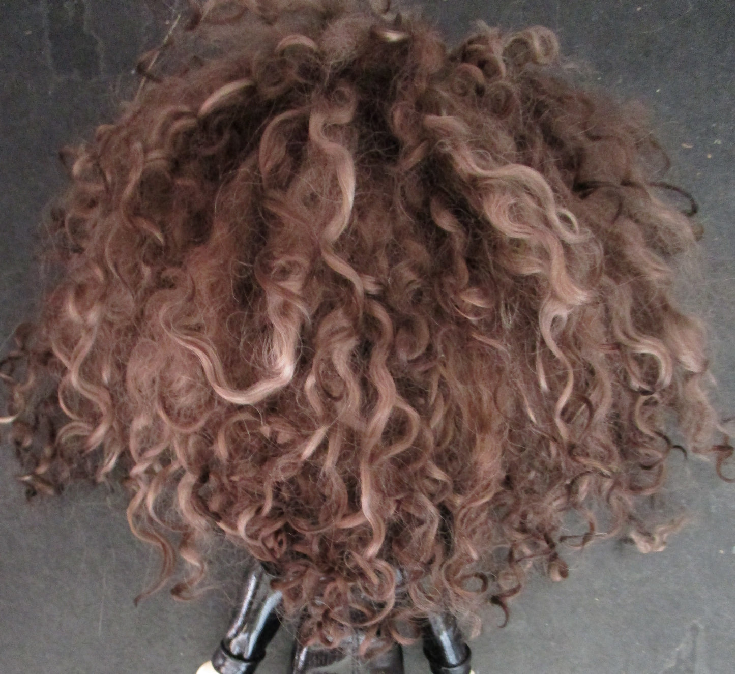 Teeswater Medium Chocolate Brown Doll wig