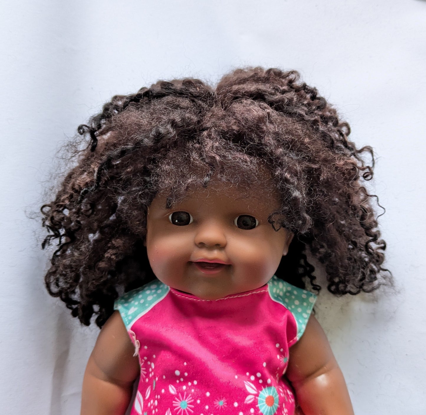 Wensleydale Tight Dark brown Curls Doll Wig