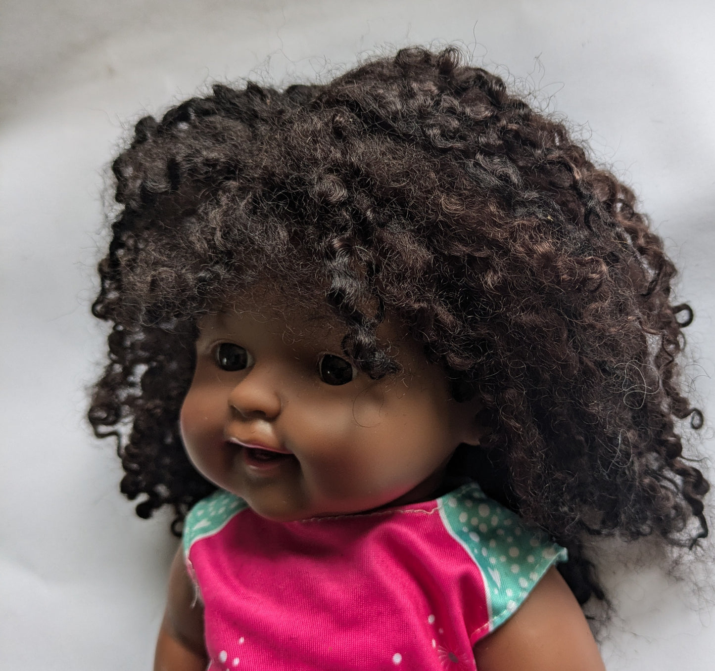 Wensleydale Tight Dark brown Curls Doll Wig