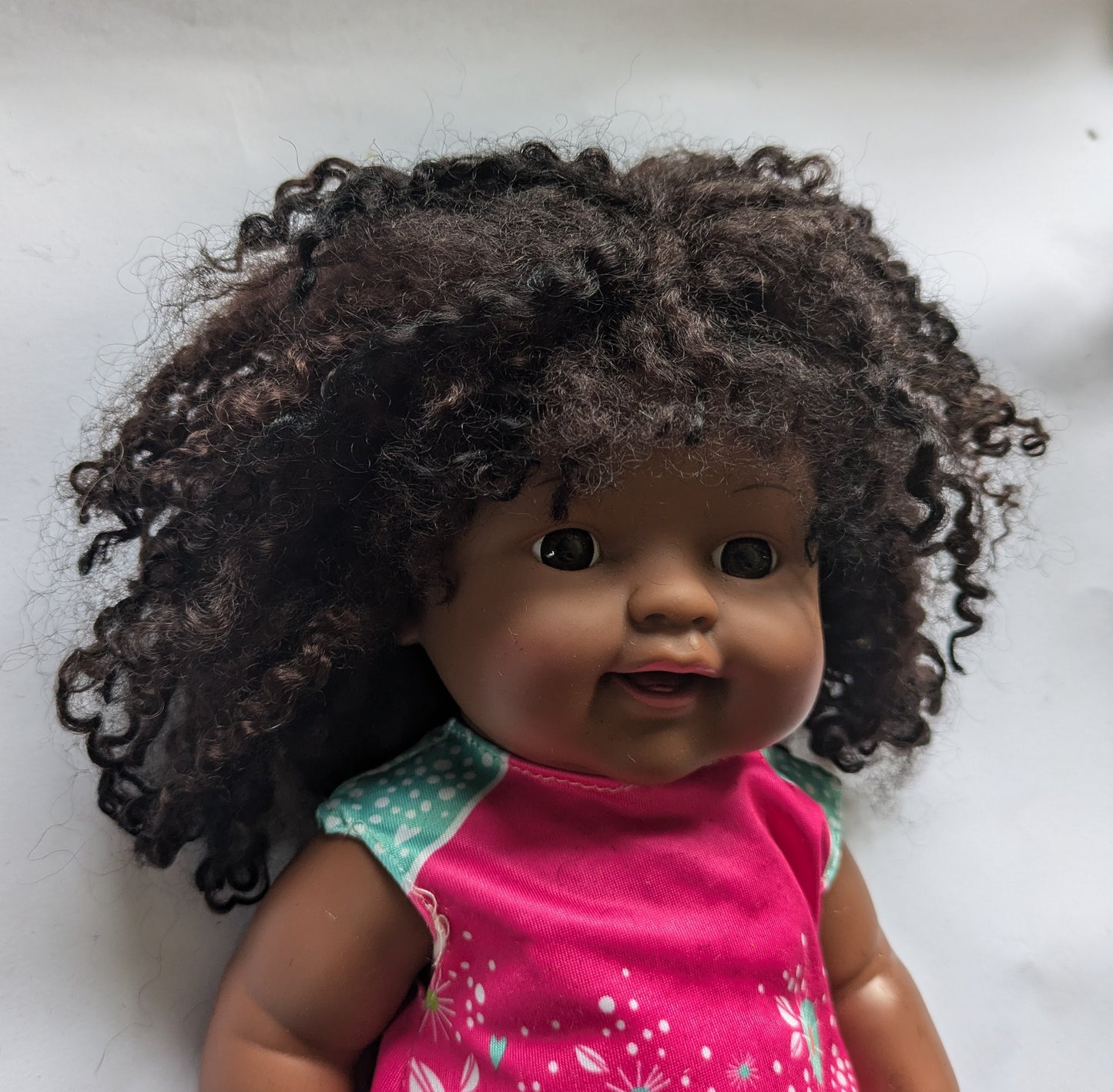 Wensleydale Tight Dark brown Curls Doll Wig