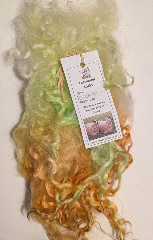 Teeswater Locks in Peach Kiwi