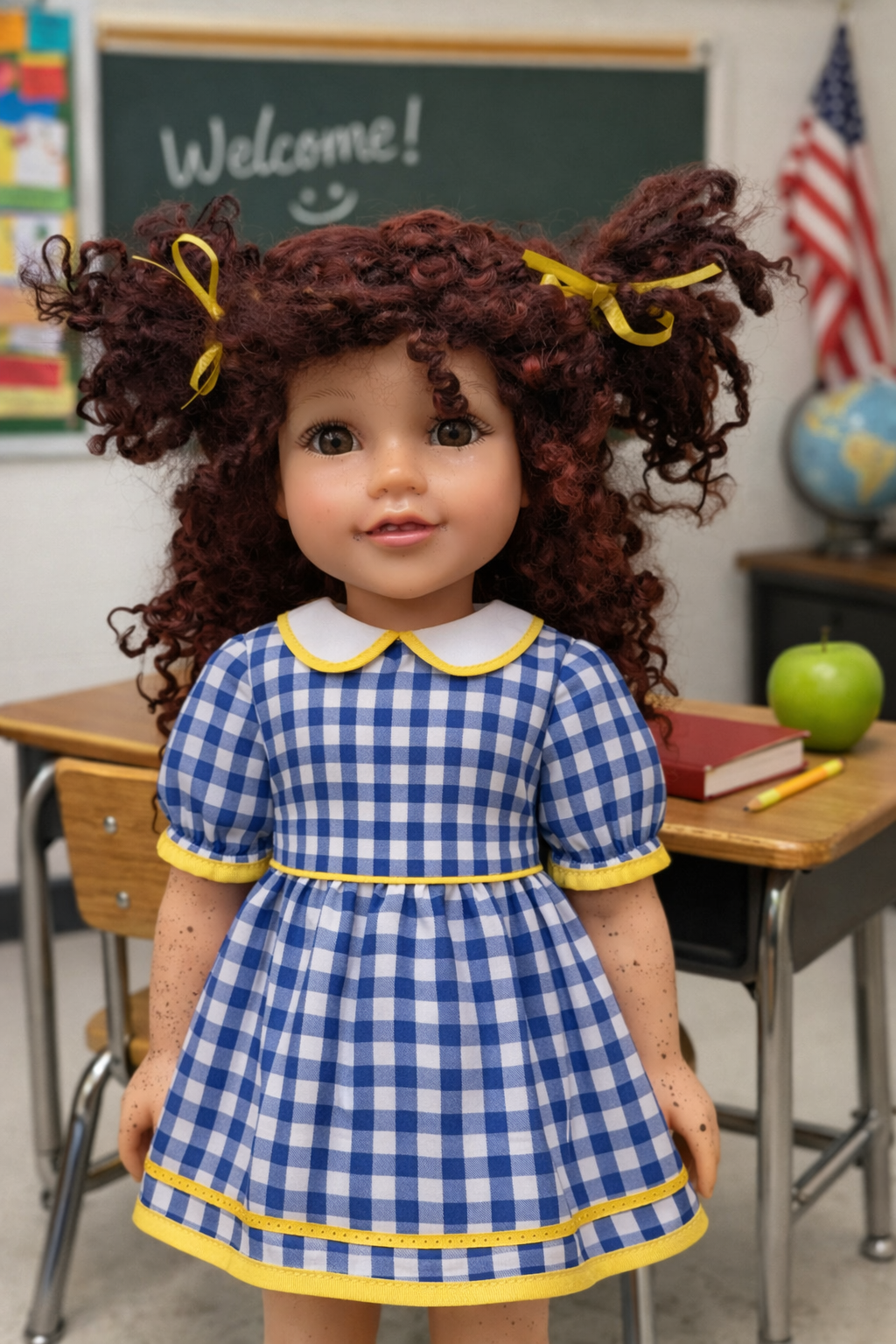 12 inch Teeswater Copper Curls Doll Wig