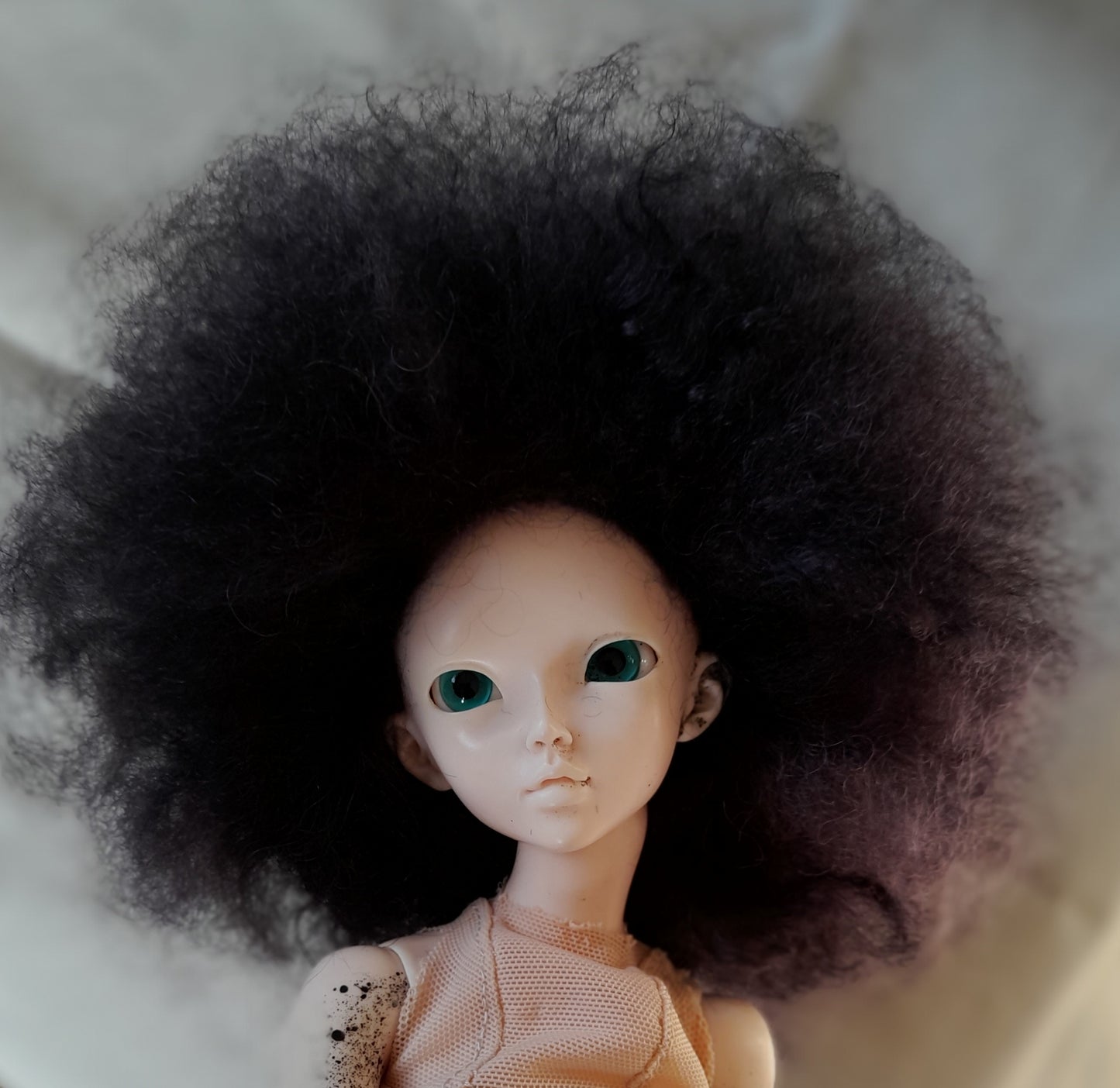 Black Ryeland  'Afro' Doll wig