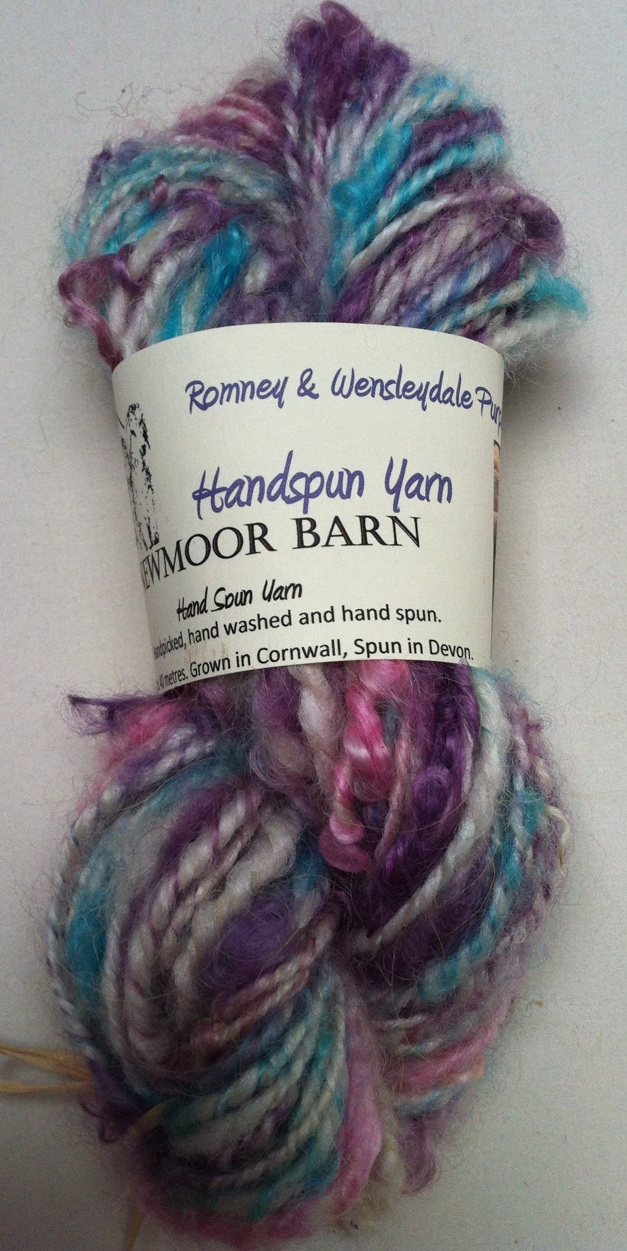 Wensleydale Purples Hand spun yarn