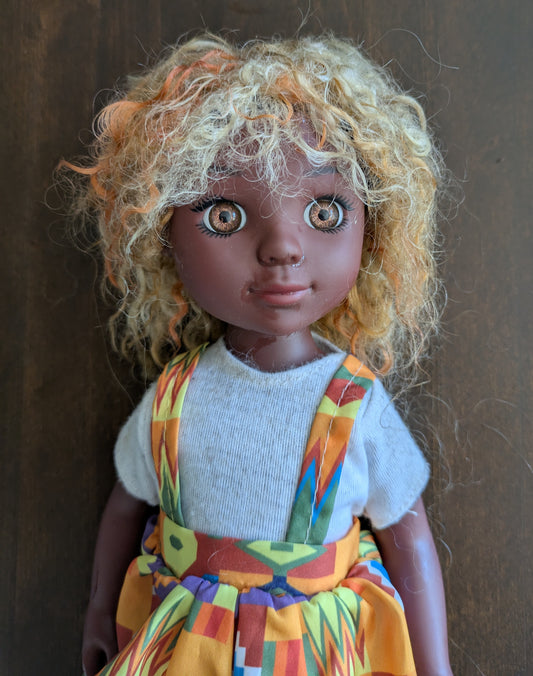 Brushed Teeswater short Auburn Blonde Doll wig