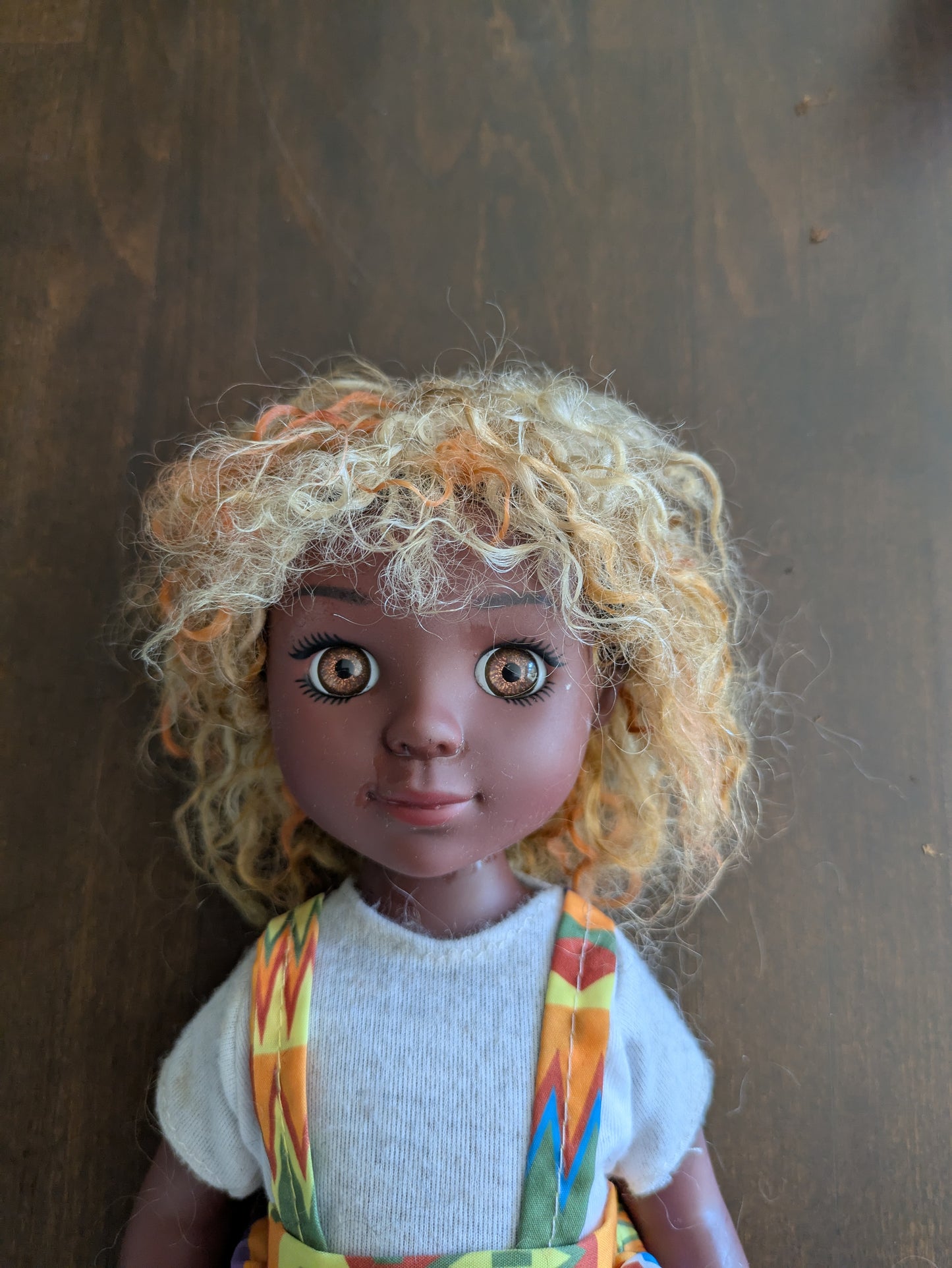 Brushed Teeswater short Auburn Blonde Doll wig