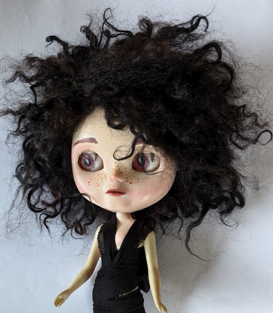 Mohair Short Doll Wig in Black