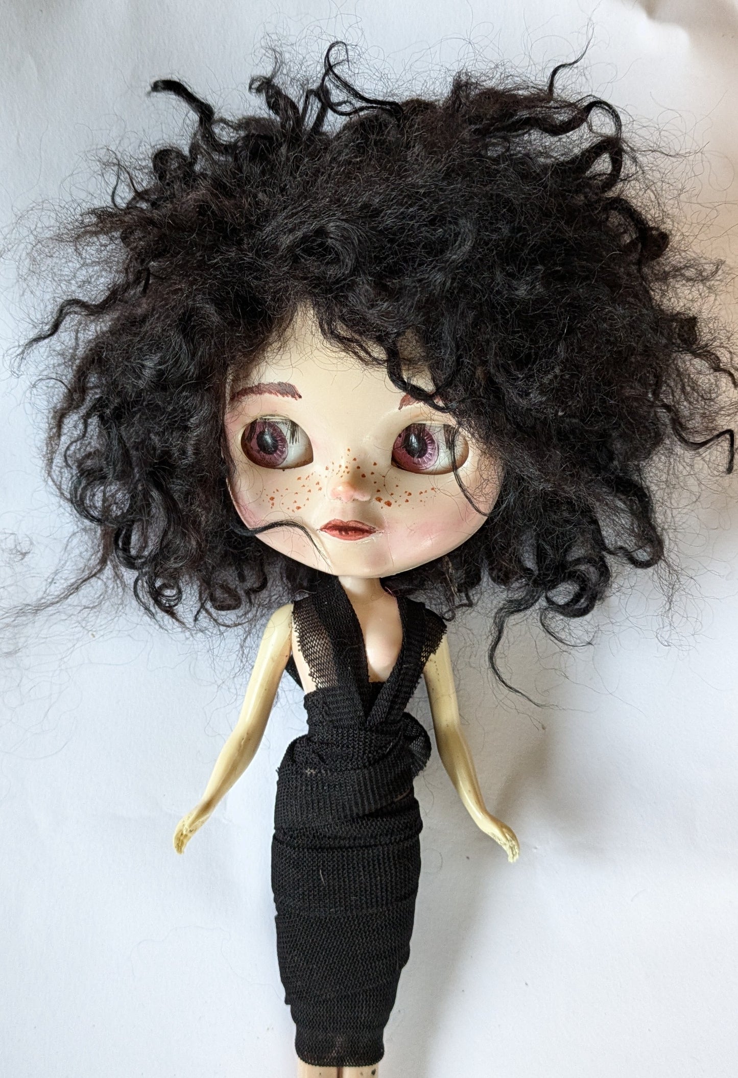 Mohair Short Doll Wig in Black