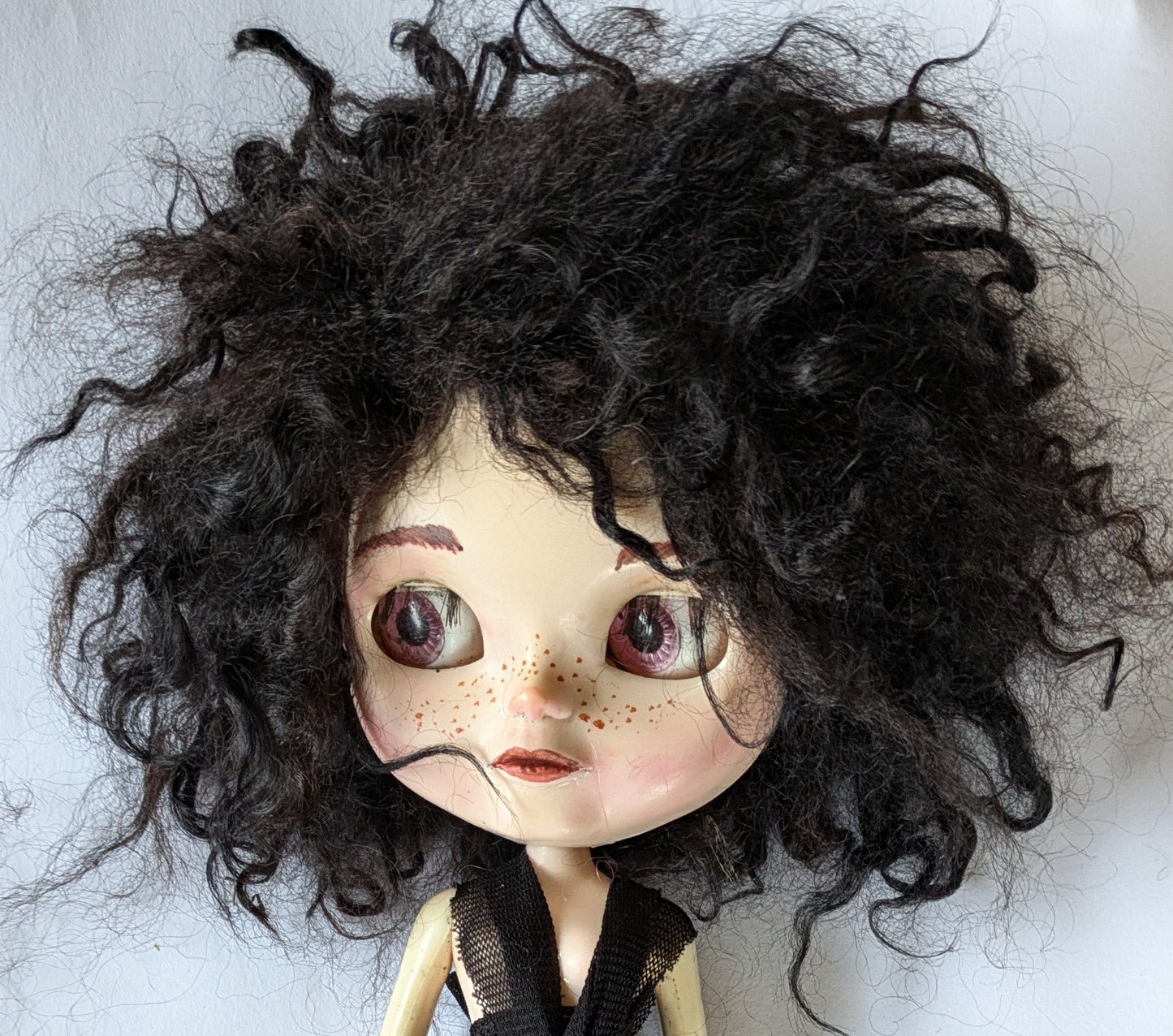 Mohair Short Doll Wig in Black