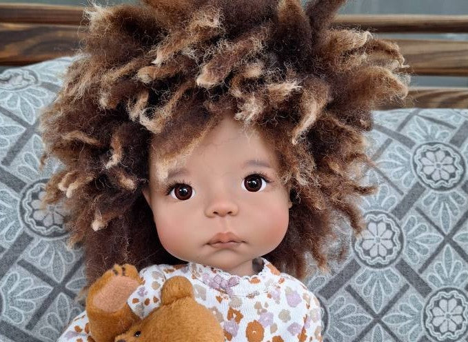 Zwartbles with Blonde Tips Doll Wig